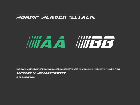 Bamf Laser Italic