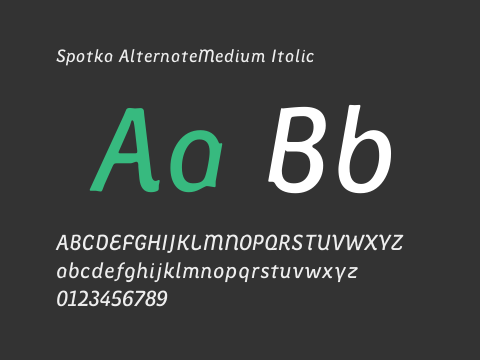 Spotka AlternateMedium Italic