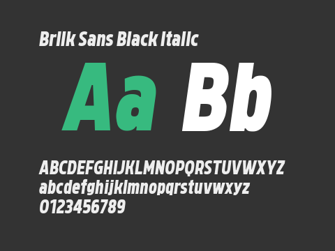 Brilk Sans Black Italic