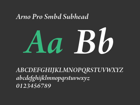 Arno Pro Smbd Subhead