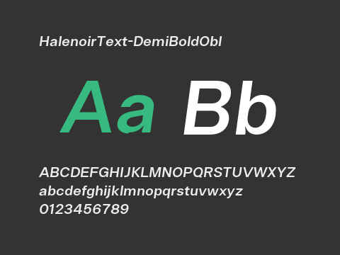 HalenoirText-DemiBoldObl