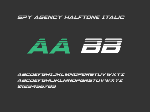 Spy Agency Halftone Italic