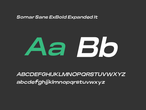 Somar Sans ExBold Expanded It