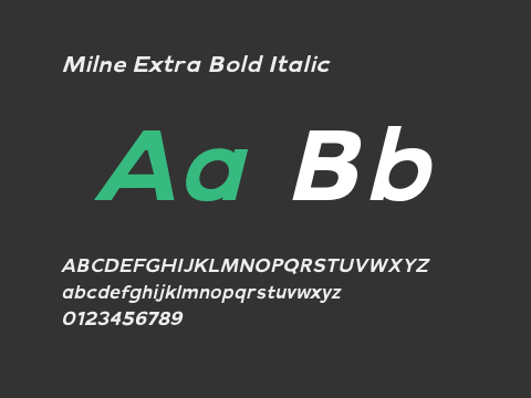 Milne Extra Bold Italic