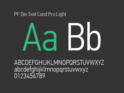 PF Din Text Cond Pro Light