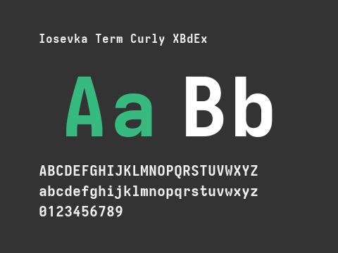 Iosevka Term Curly XBdEx