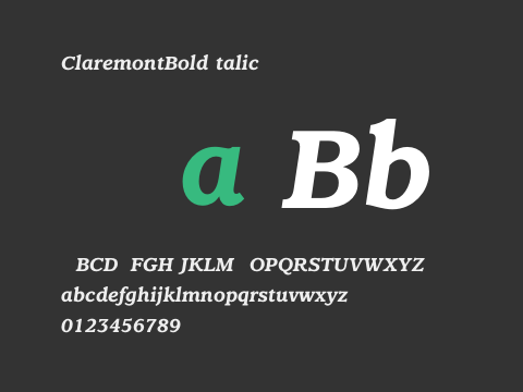 ClaremontBoldItalic