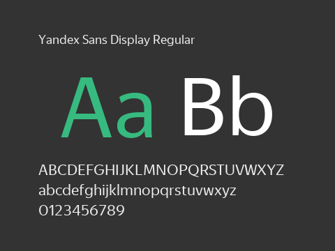 Yandex Sans Display Regular