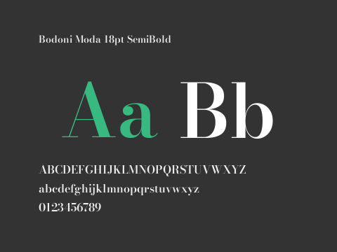 Bodoni Moda 18pt SemiBold