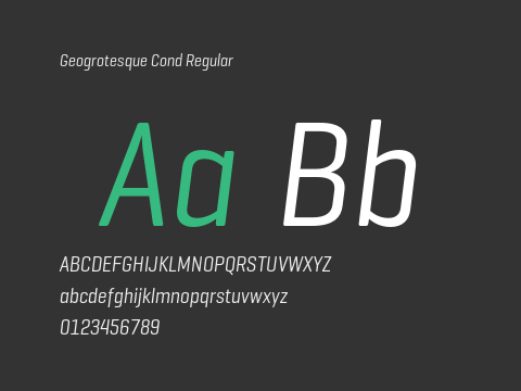 Geogrotesque Cond Regular