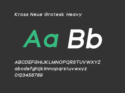 Kross Neue Grotesk Heavy