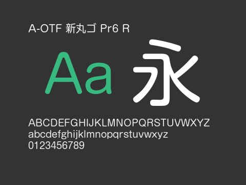 A-OTF 新丸ゴ Pr6 R