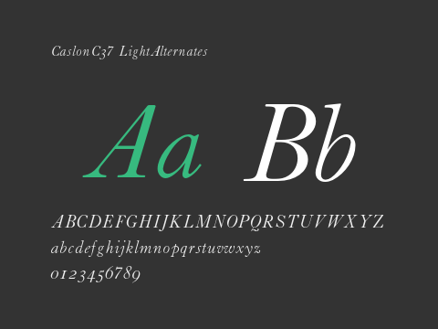 CaslonC37 LightAlternates