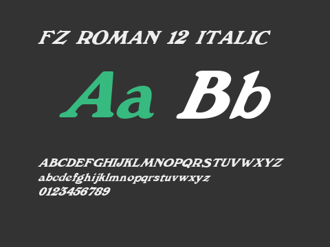 FZ ROMAN 12 ITALIC