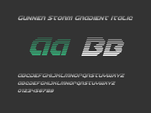 Gunner Storm Gradient Italic