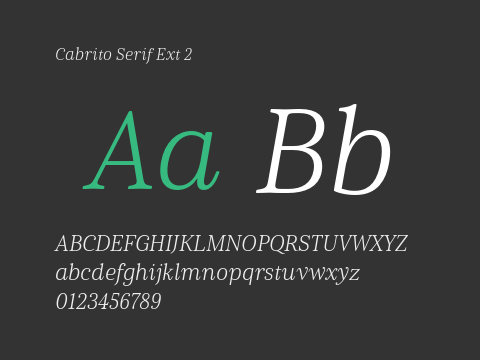 Cabrito Serif Ext 2