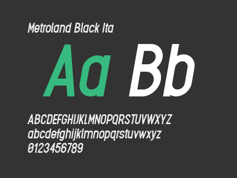 Metroland Black Ita