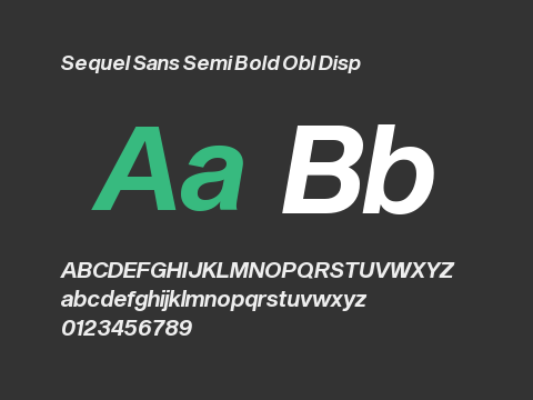 Sequel Sans Semi Bold Obl Disp