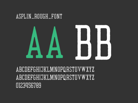 Asplin_Rough_Font