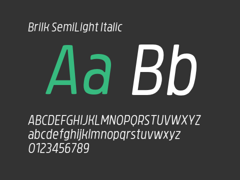 Brilk SemiLight Italic