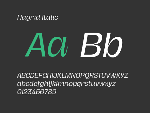 Hagrid Italic