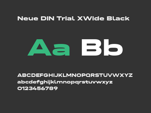 Neue DIN Trial XWide Black