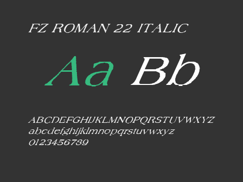 FZ ROMAN 22 ITALIC