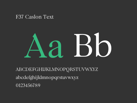 F37 Caslon Text