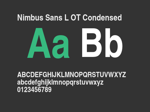 Nimbus Sans L OT Condensed