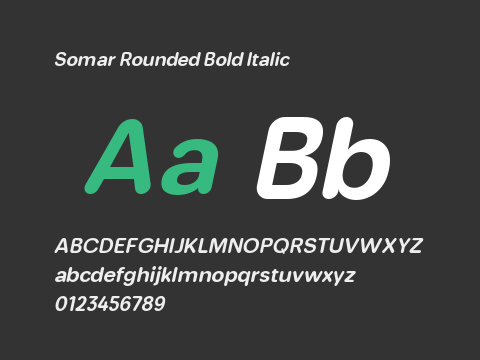 Somar Rounded Bold Italic