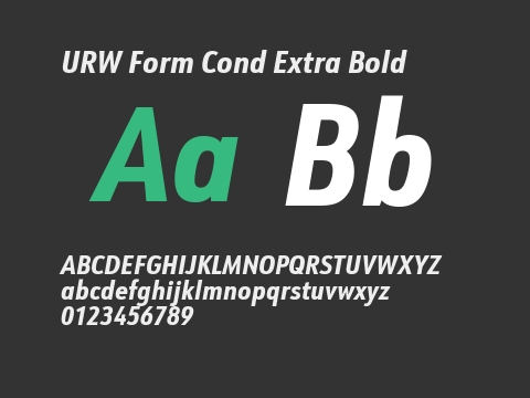 URW Form Cond Extra Bold