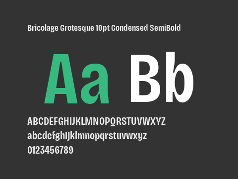 Bricolage Grotesque 10pt Condensed SemiBold