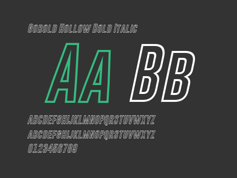 Gobold Hollow Bold Italic