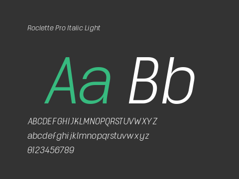 Roclette Pro Italic Light