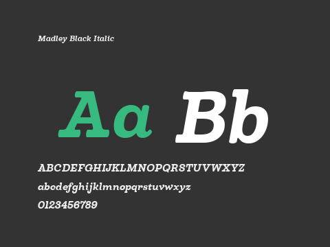 Madley Black Italic