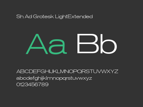 Sh Ad Grotesk LightExtended