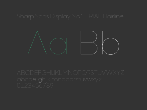 Sharp Sans Display No1 TRIAL Hairline