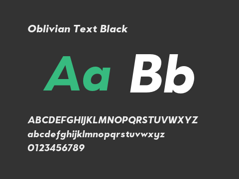 Oblivian Text Black