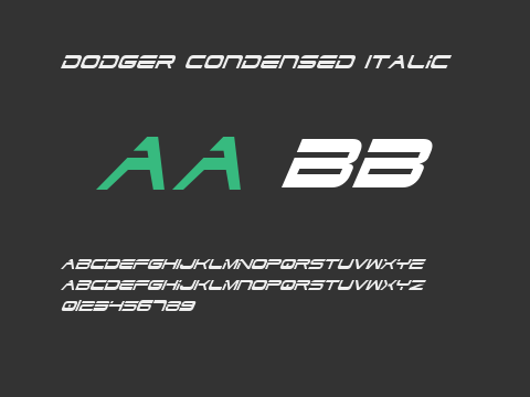 Dodger Condensed Italic