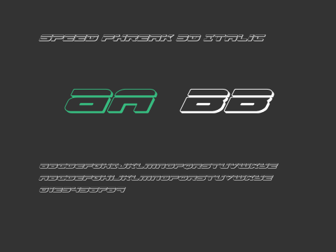 Speed Phreak 3D Italic