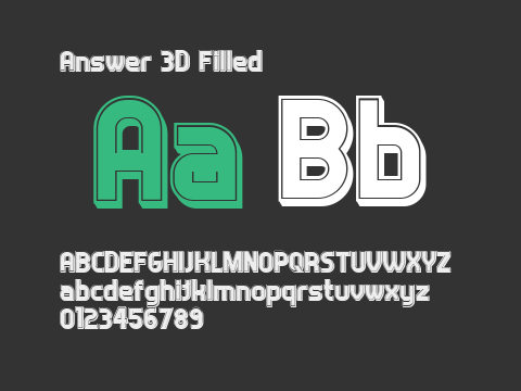 Answer 3D Filled