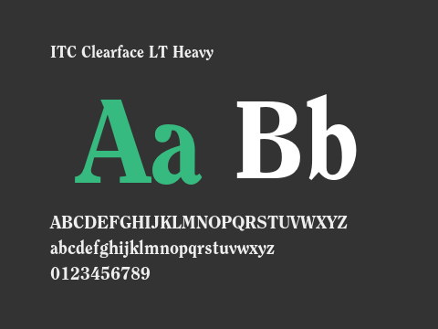 ITC Clearface LT Heavy