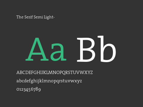 The Serif Semi Light-