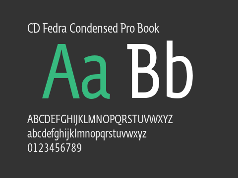 CD Fedra Condensed Pro Book