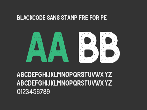 Blackcode Sans Stamp Fre For Pe