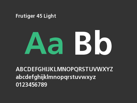 Frutiger 45 Light