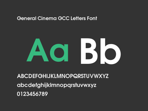 General Cinema GCC Letters Font