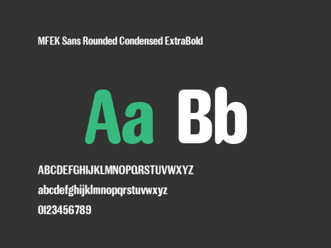 MFEK Sans Rounded Condensed ExtraBold