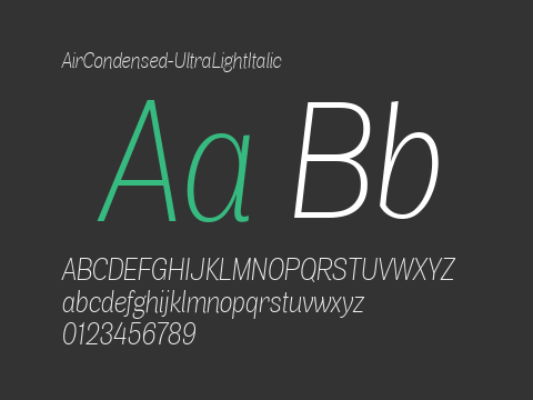 AirCondensed-UltraLightItalic