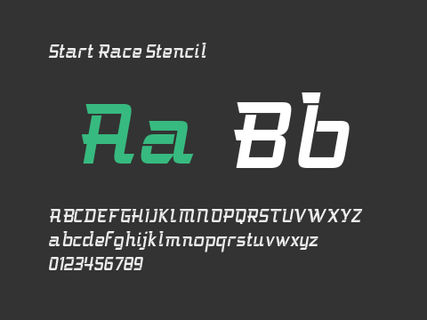 Start Race Stencil